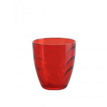 Copo Vidro Wave Vermelho 28cl