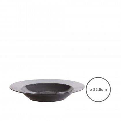 Prato Sopa Cinza Escuro 22.5CM
