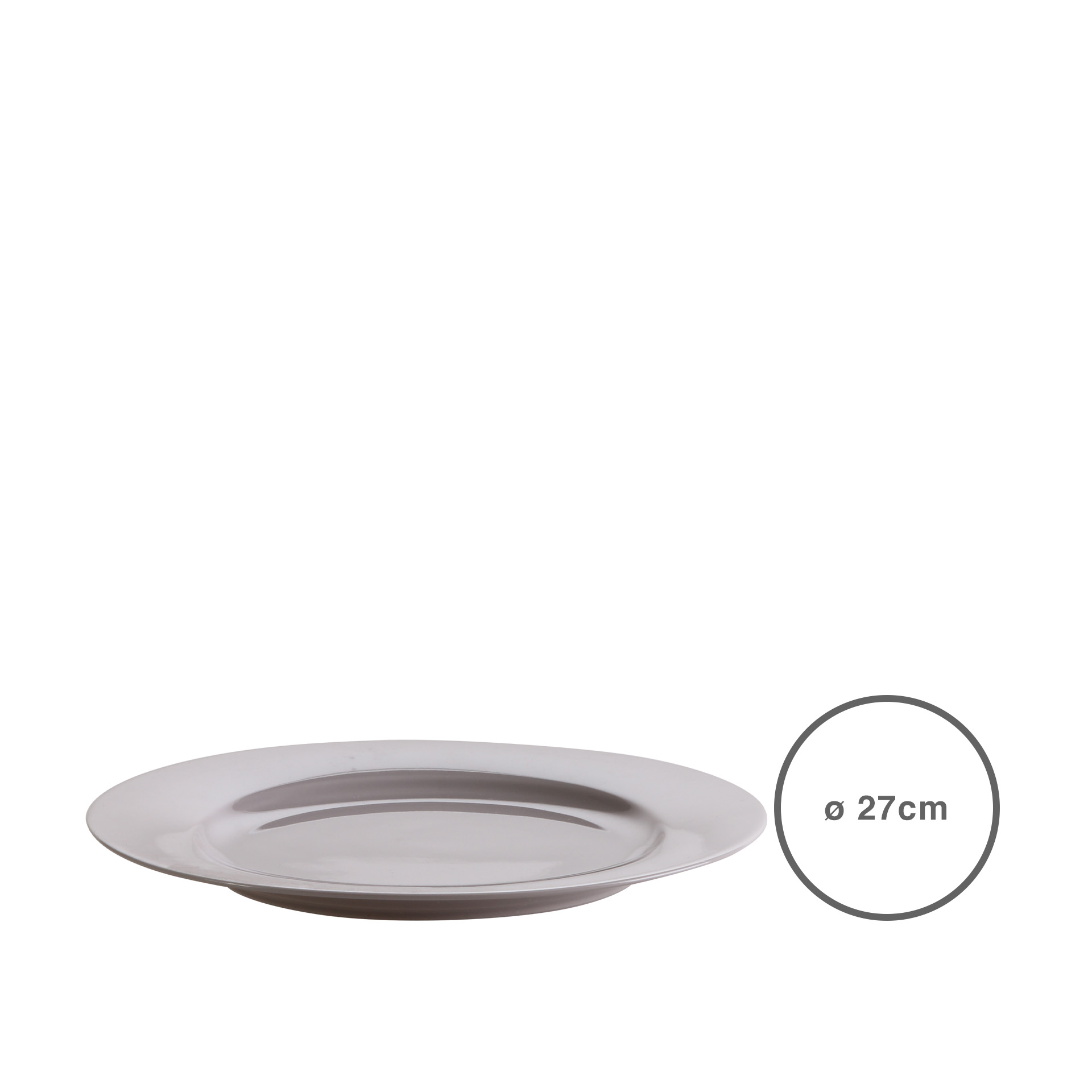 Prato Ladeiro Cinza Ø27CM
