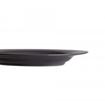 Prato Sobremesa Cinza Escuro 22.5CM