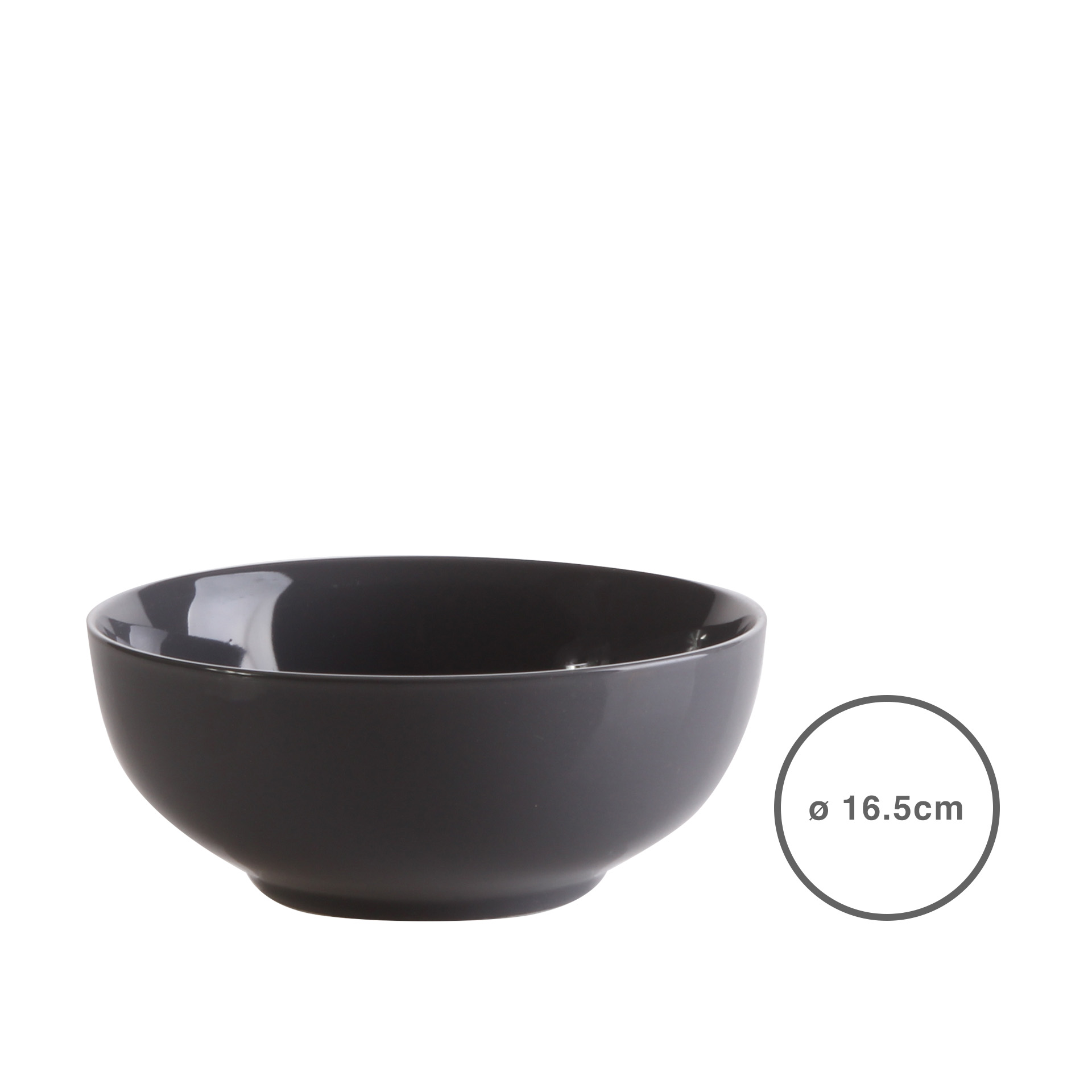 Tigela Cinza Escuro Ø16.5CM