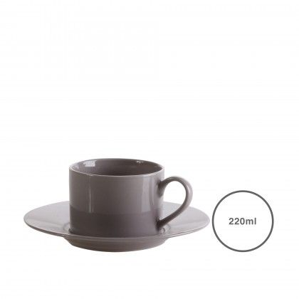 Chvena Com Pires Cinza 220ML