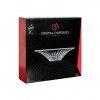 Centro Mesa Vidro Lady Diamond 36cm