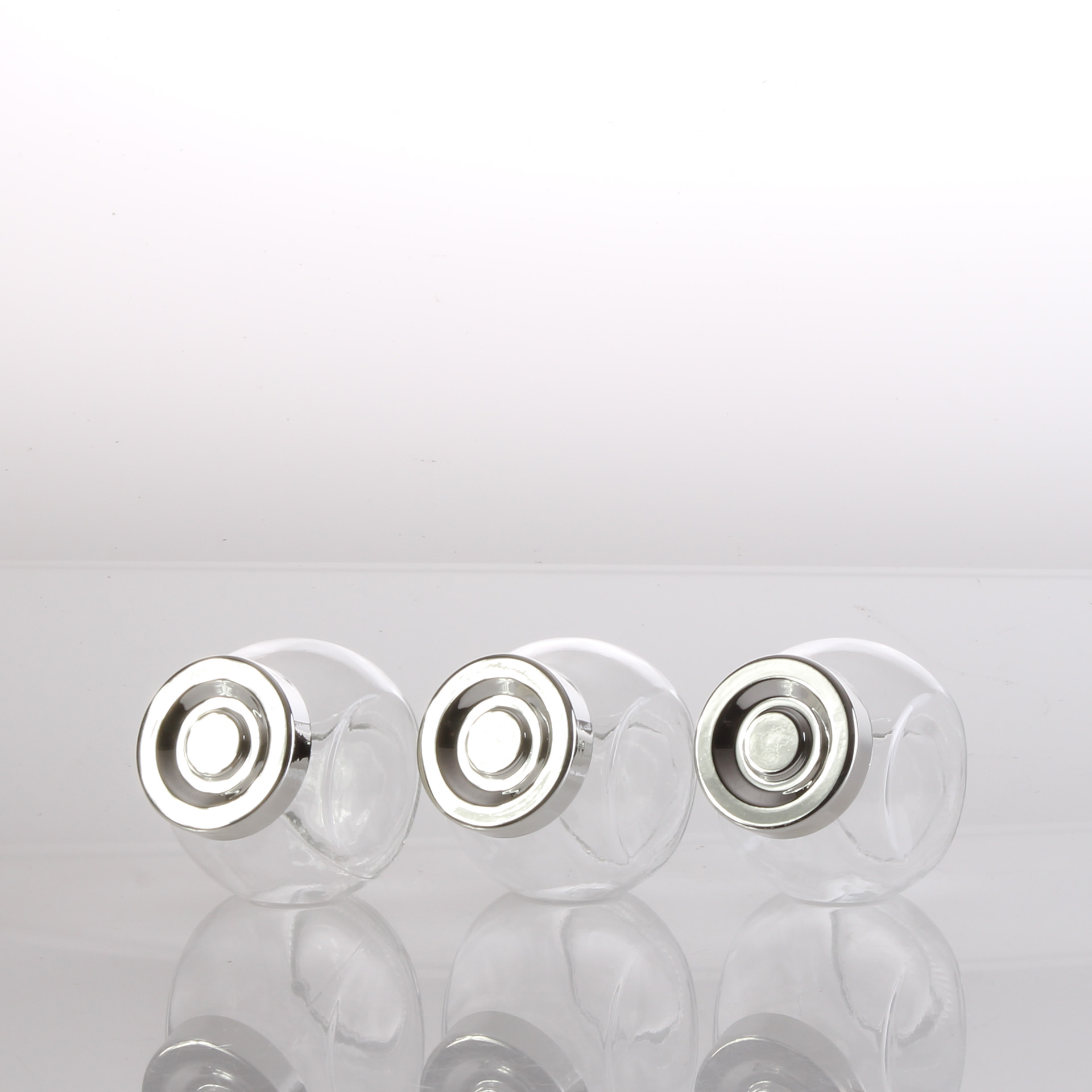 Frasco Hermético Kitchenware com Tampa Inox 64ml 8X8cm Pack 3