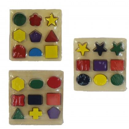 Brinquedo Madeira Formas 12.4X12.4X1.4CM