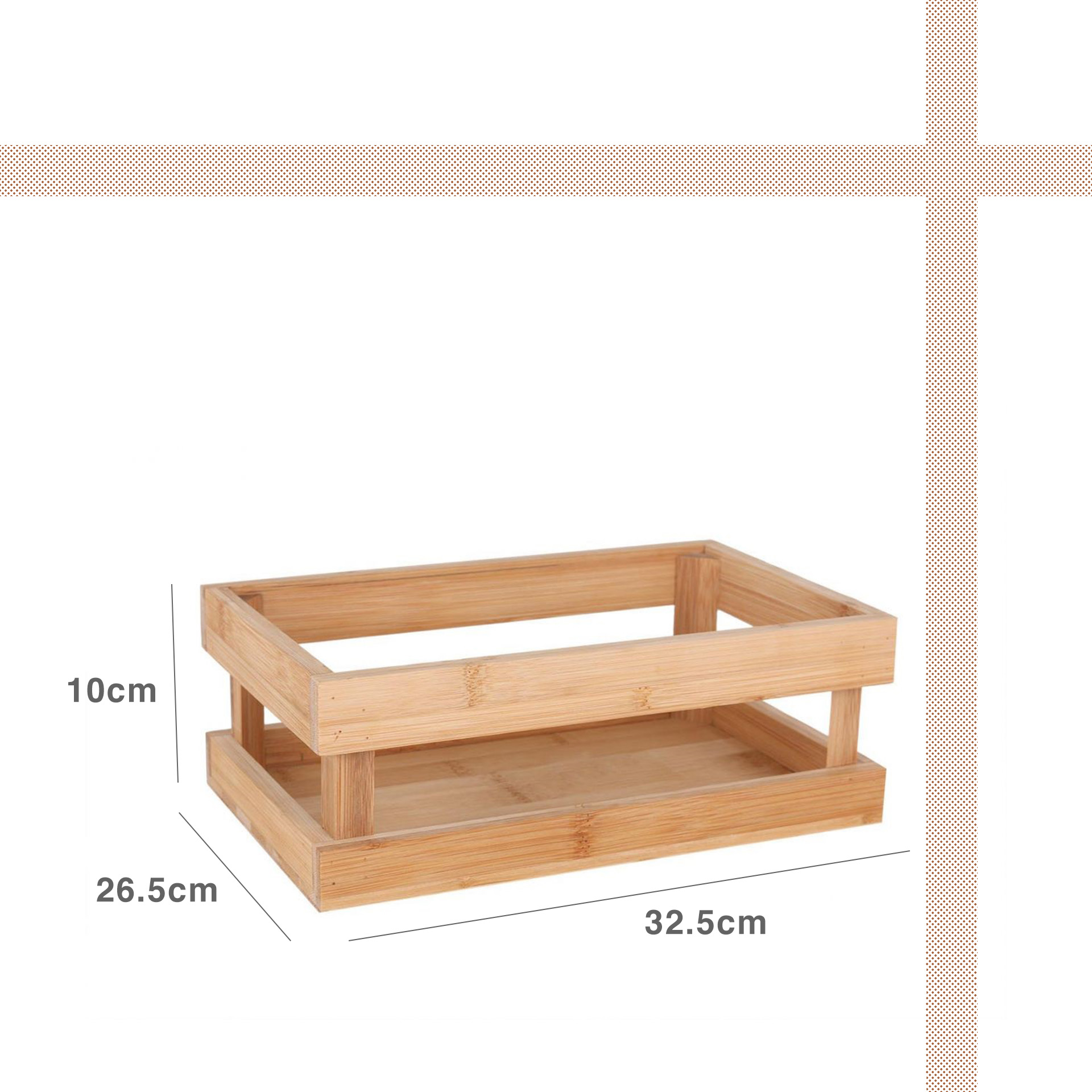 Bandeja Bambu 32.5X26.5X10CM