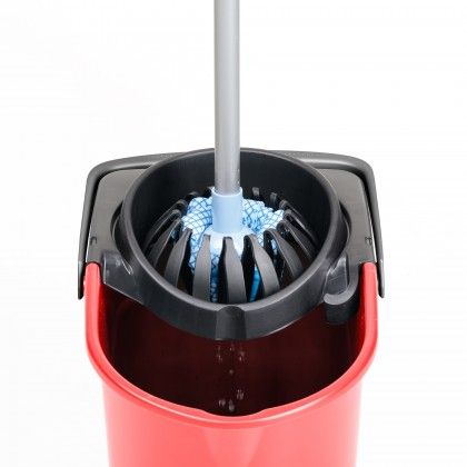 Balde com Espremedor Spider Vermelho 13L 26X41X33cm