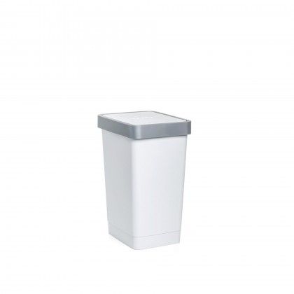 Balde Lixo com Tampa Basculante Smart Branco 25L