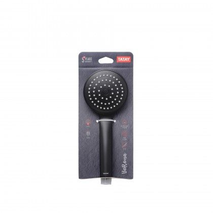 Chuveiro Verona 1 Jato Preto Redondo 10cm