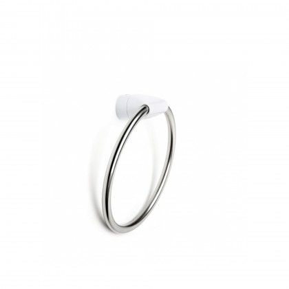 Toalheiro Inox Alpha Branco 19X6X19.5CM