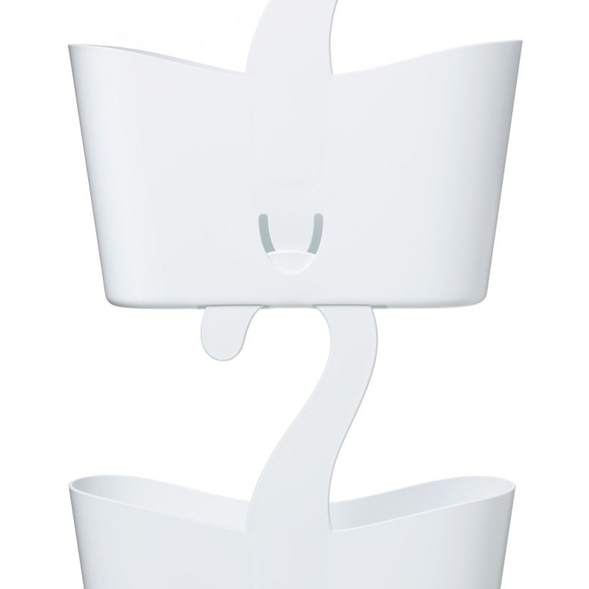 Cesto WC com Cabide Standard Branco 25X9X28cm