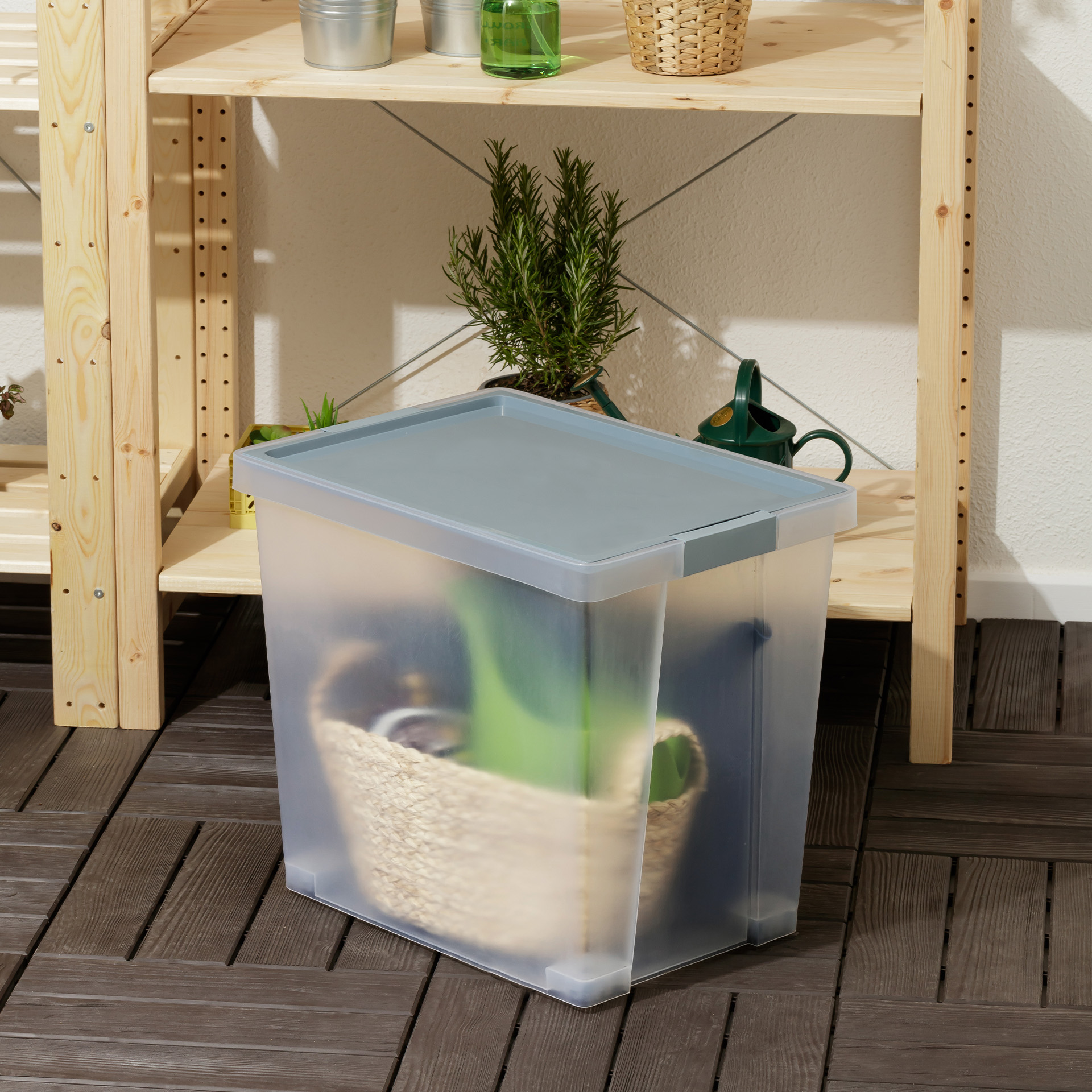 Caixa Multiusos Plástica New Azul 60L 37X51X45cm