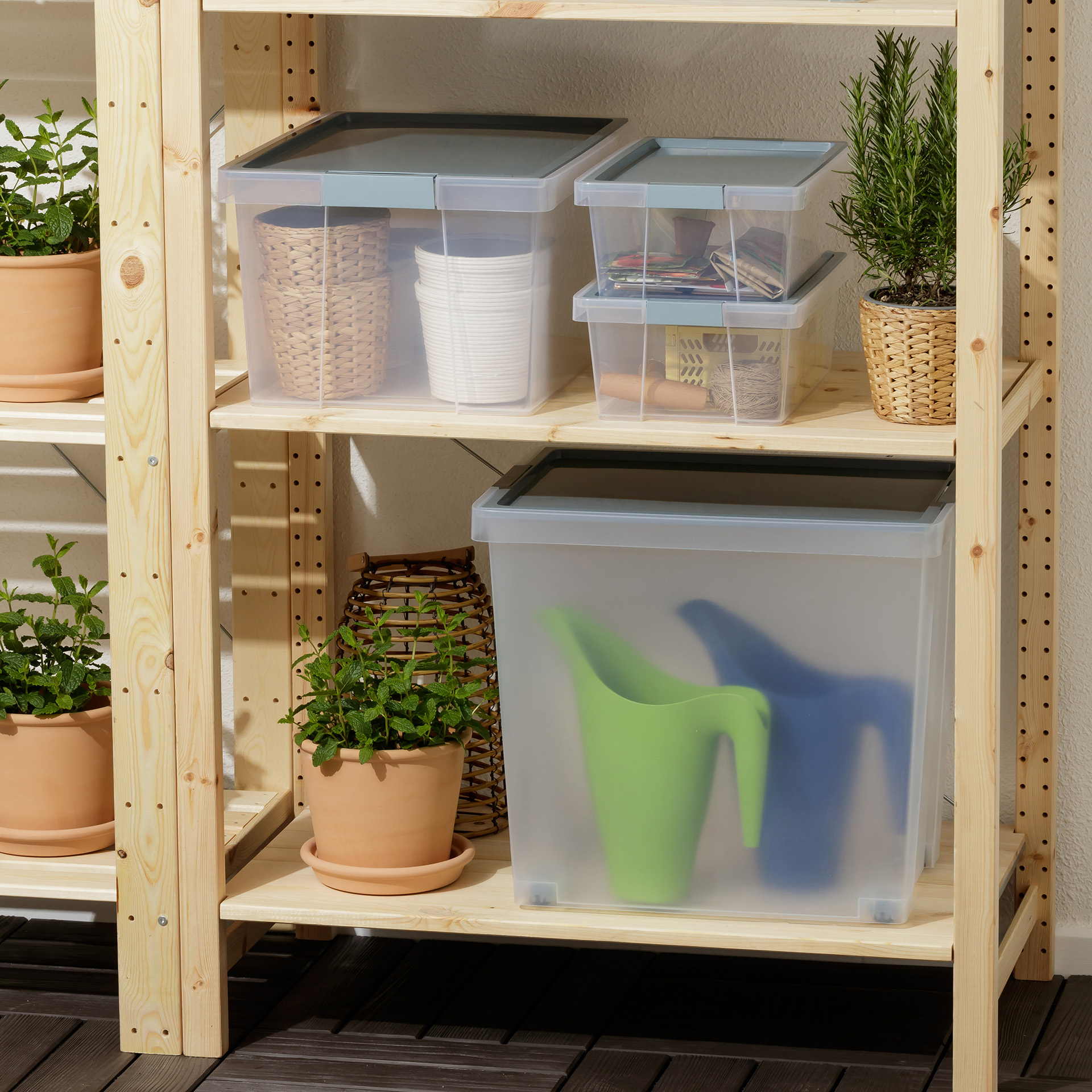 Caixa Multiusos Plástica New Azul 60L 37X51X45cm