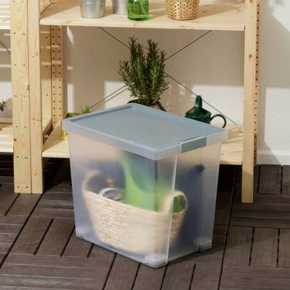 Caixa Multiusos Plstica New Azul 60L 37X51X45cm