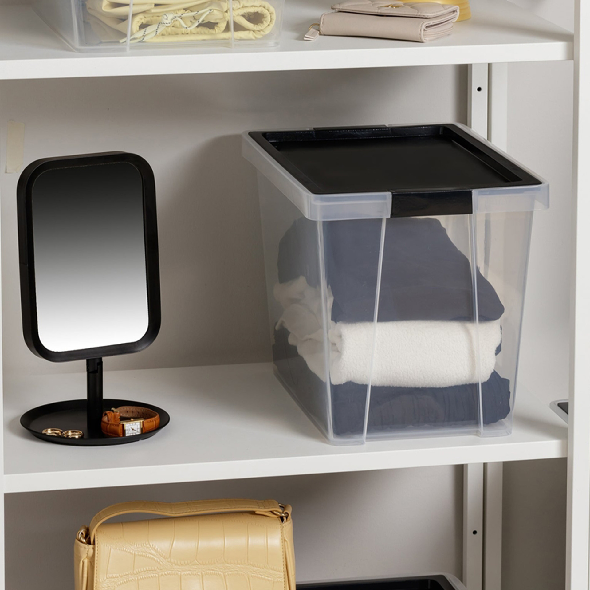 Caixa Multiusos Plástica New Preto 15L 25X36X26cm