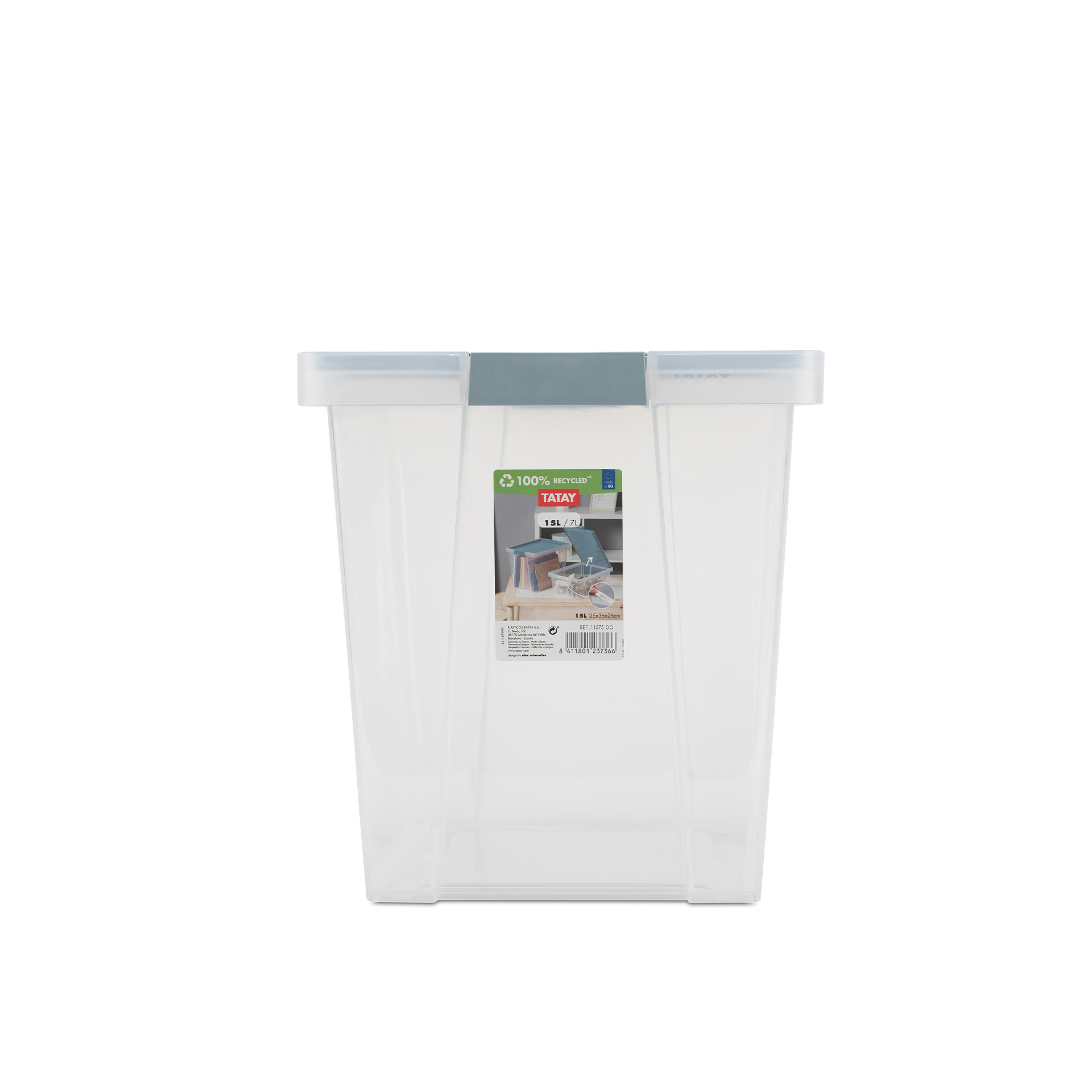 Caixa Multiusos Plástica New Azul 15L 25X36X26cm