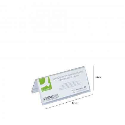 Identificador Secretria Metacrilato Q-Connect 9.5X4.2cm