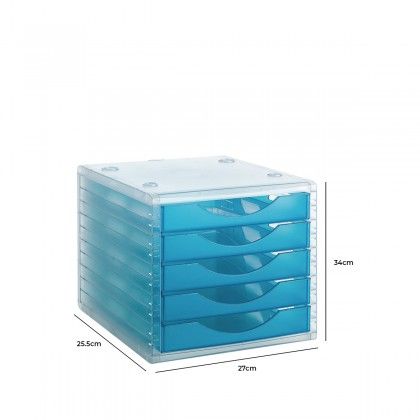 Bloco 5 Gavetas Classificadores Secretria 34X27X25.5cm