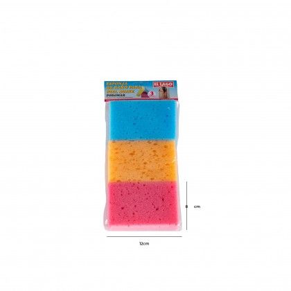 Esponja Banho 12X8X3.5cm Pack 3 Esponja Banho 12X8X3.5cm Pack 3