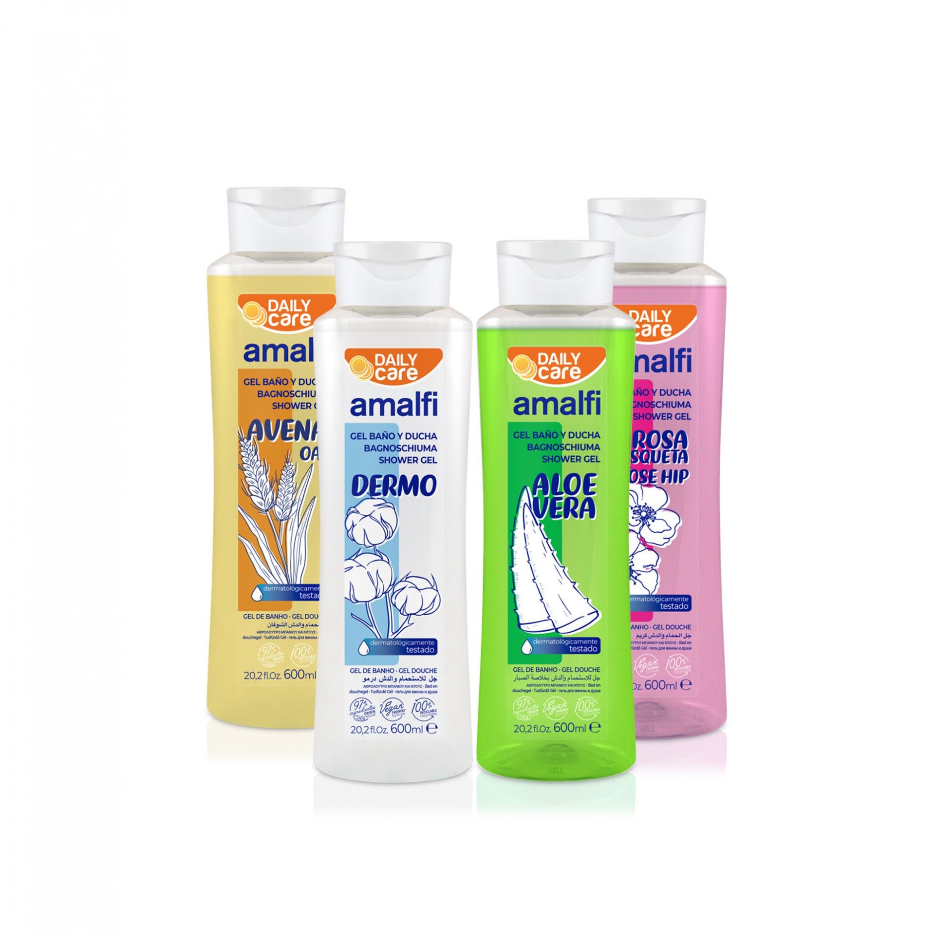 Gel Banho Amalfi Daily Care 600ml Aveia