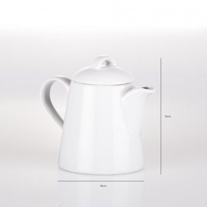 Bule Porcelana Branca 520ml 10X13X16cm