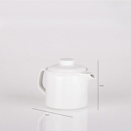 Bule Porcelana Branca 520ml 11X12cm
