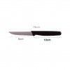 Faca Cozinha Inox Cabo Preto 12CM