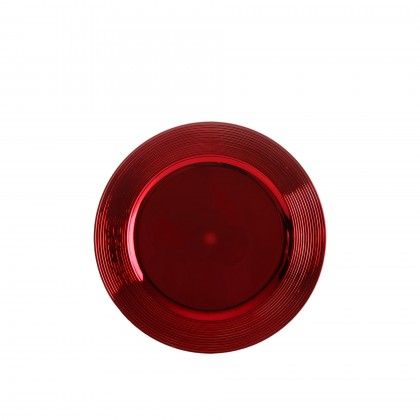 Prato Marcador Vermelho 33CM Prato Marcador Vermelho 33CM