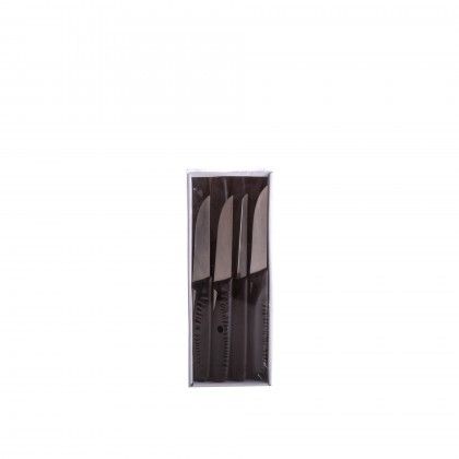 Faca Cozinha Inox Cabo Preto 12CM