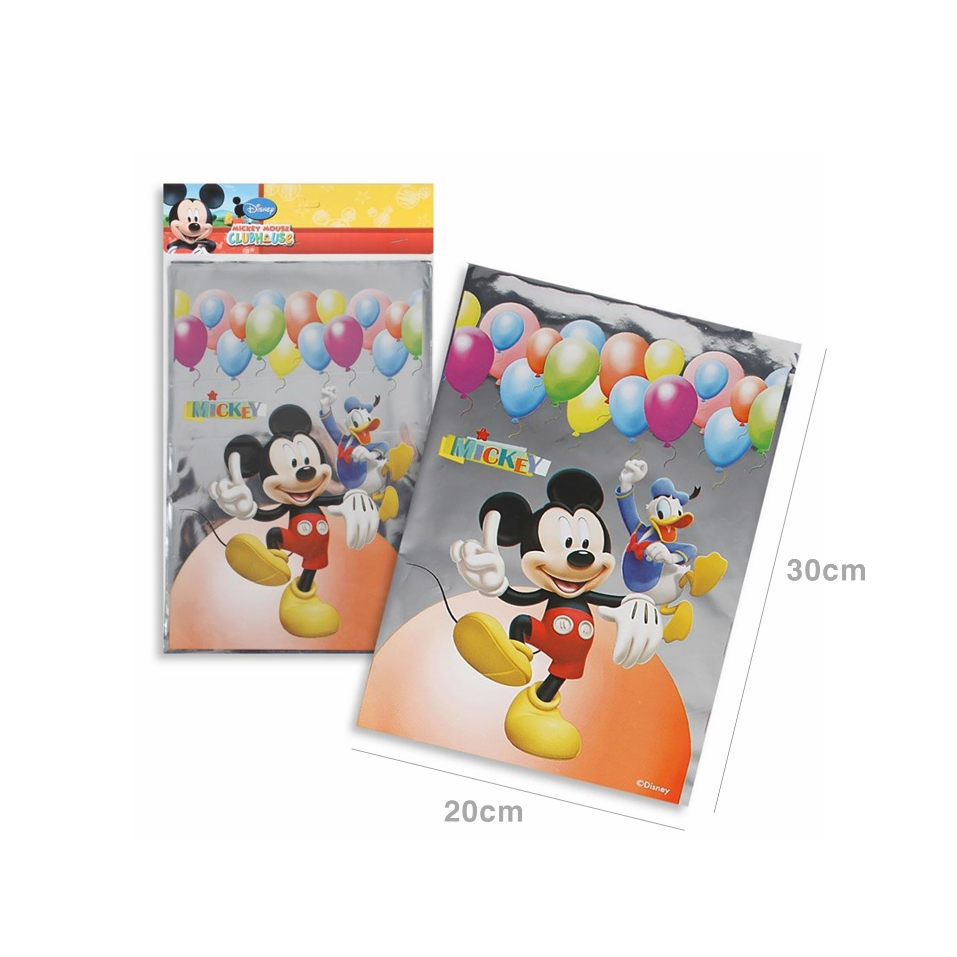 Saco Plástico Mickey Mouse 20X30CM Pack 6