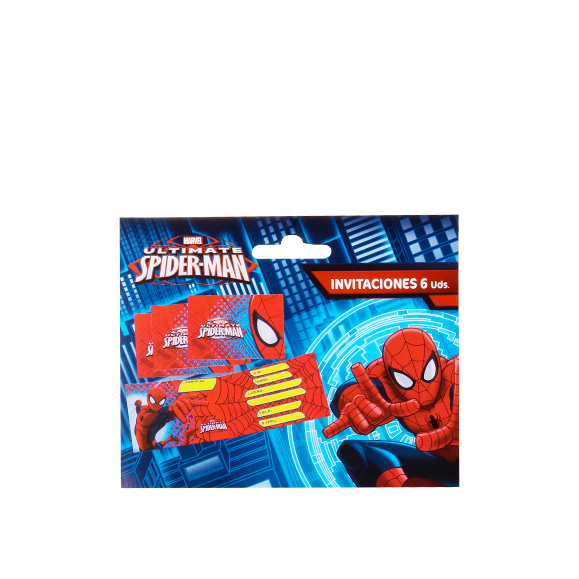 Convite Spiderman Pack 6