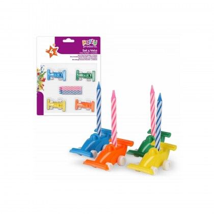 Vela Aniversrio Carro Conjunto 4