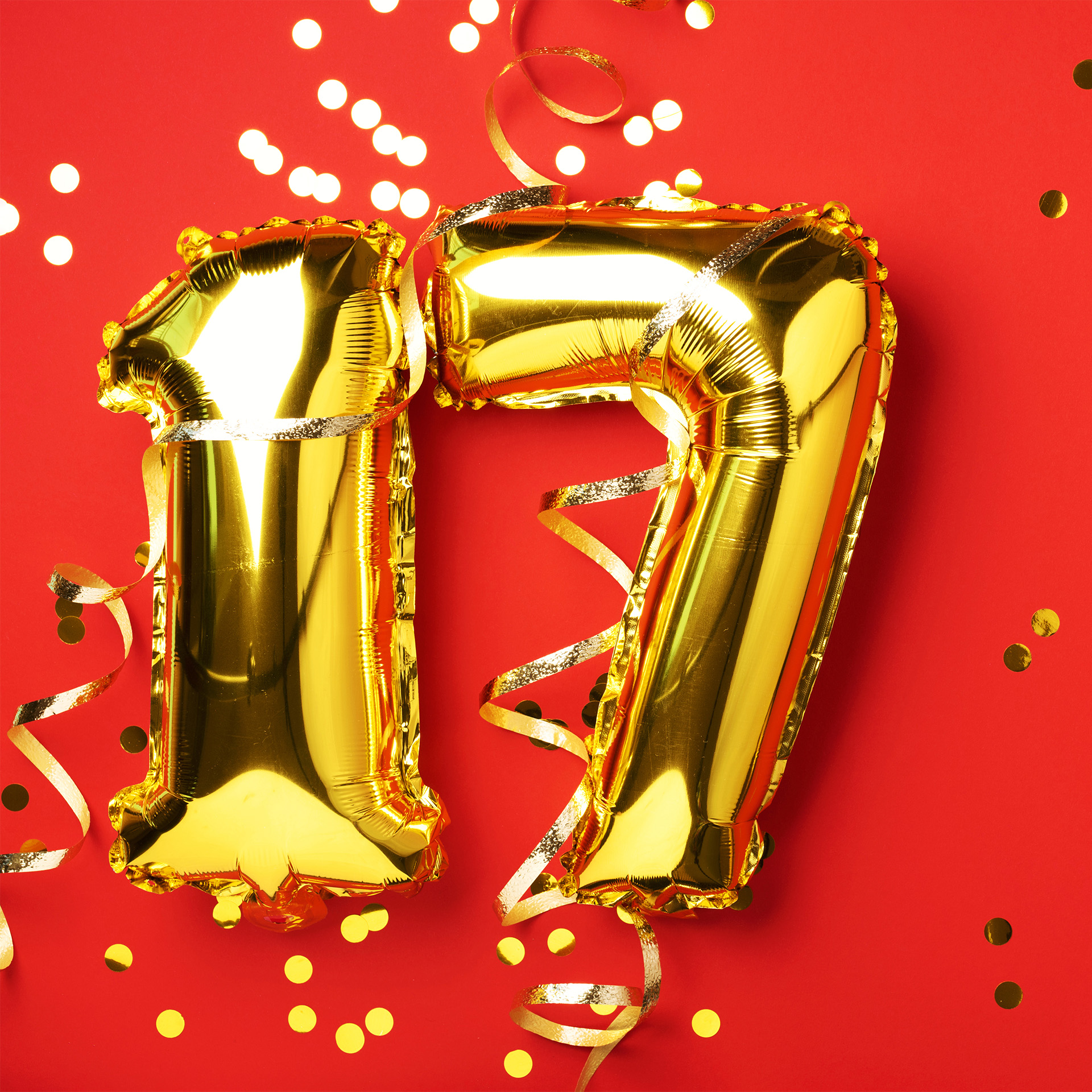 Balão Ouro Pequeno Número