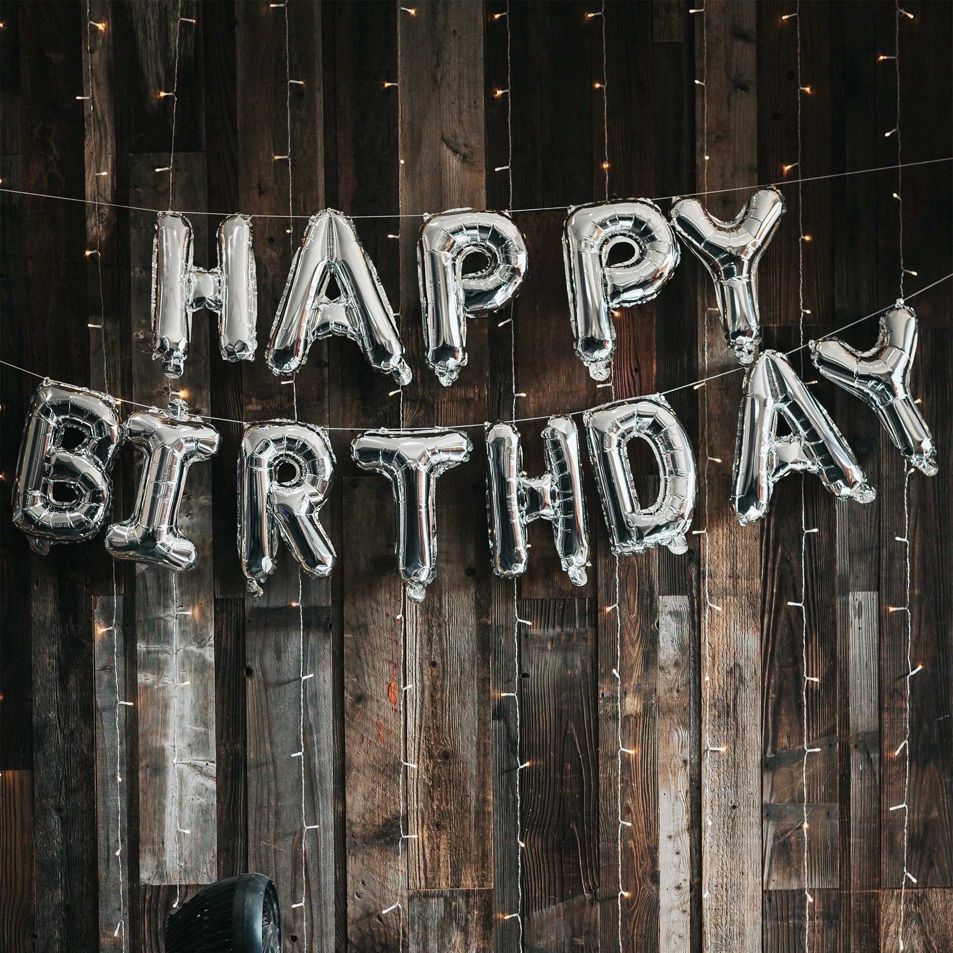 Balão Prateado Letra