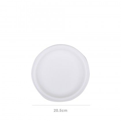 Prato Carto Biodegradvel Raso 20.5CM Pack 5
