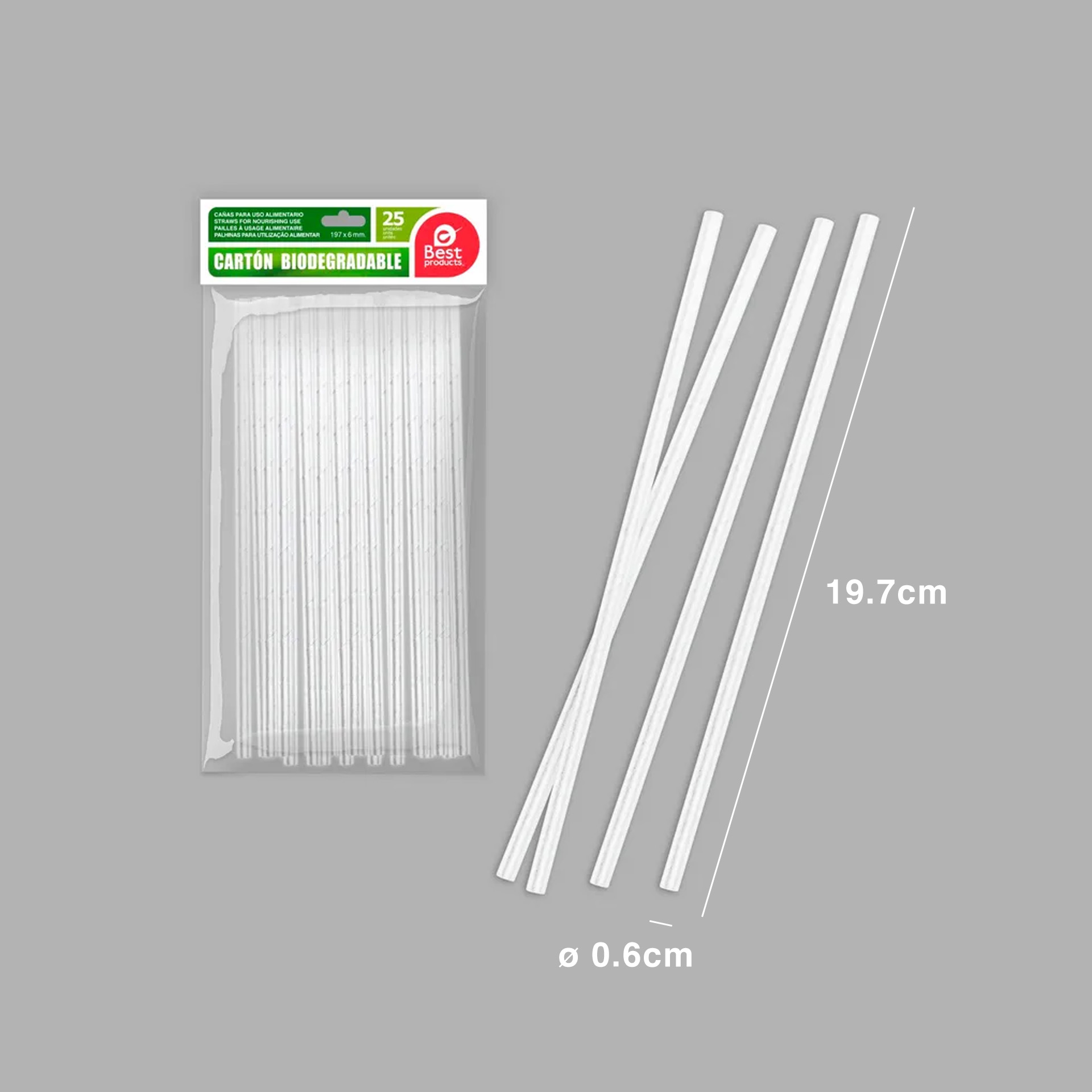 Palhinha Cartão Branco 19.7X0.6CM Pack 25