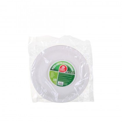 Prato Carto Biodegradvel 20cm Pack 10