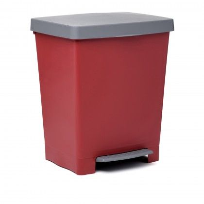 Balde Lixo com Pedal Cubik Bordeaux 23L 33.5X30X39CM
