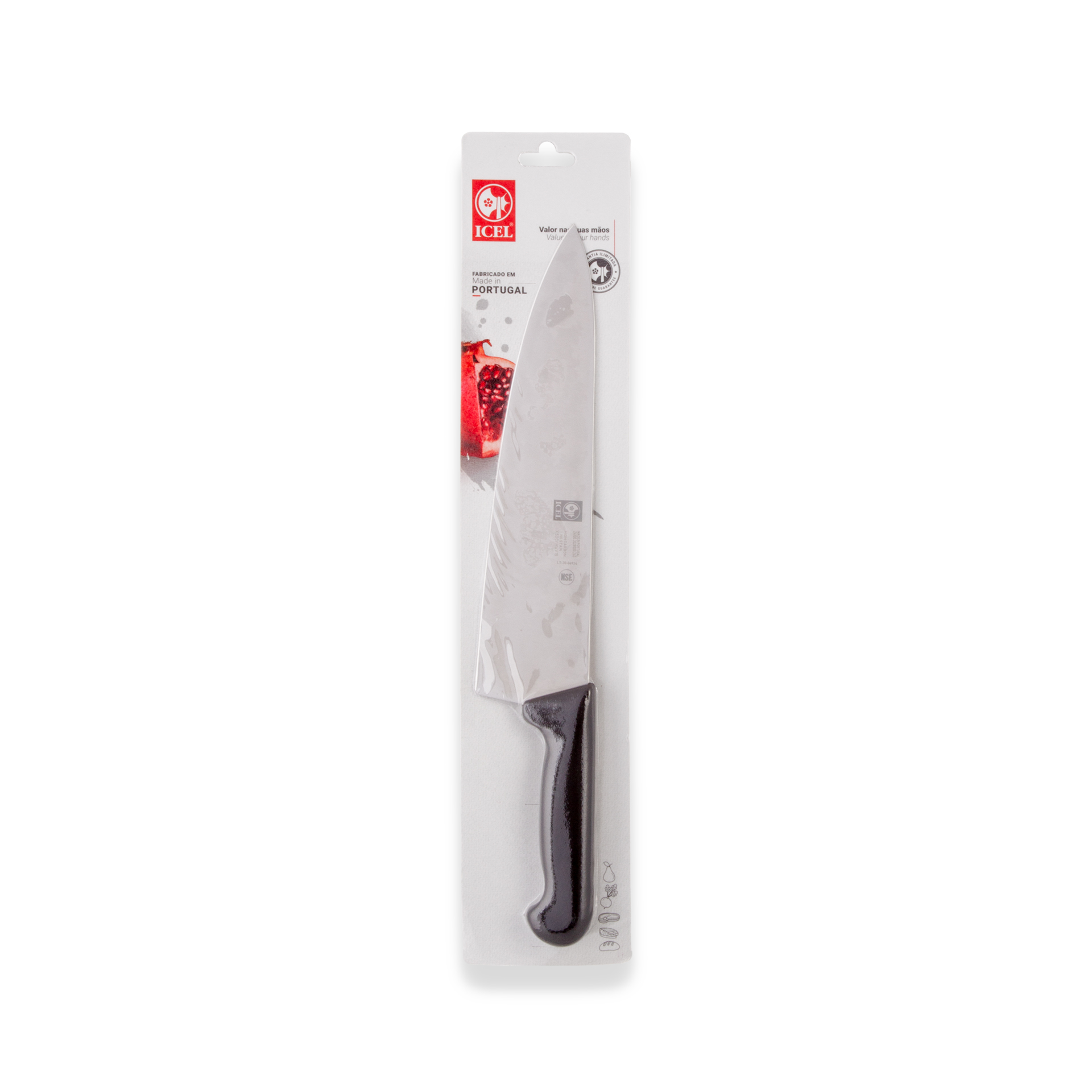 Faca Chefe Icel Cabo Preto 26CM