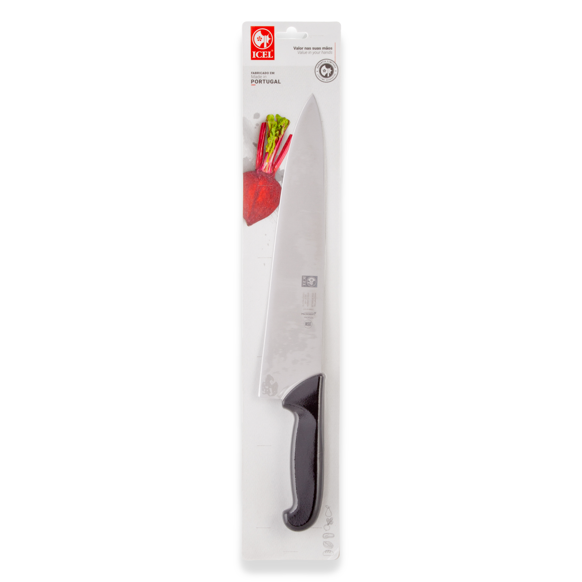 Faca Chefe Icel Cabo Preto 32CM
