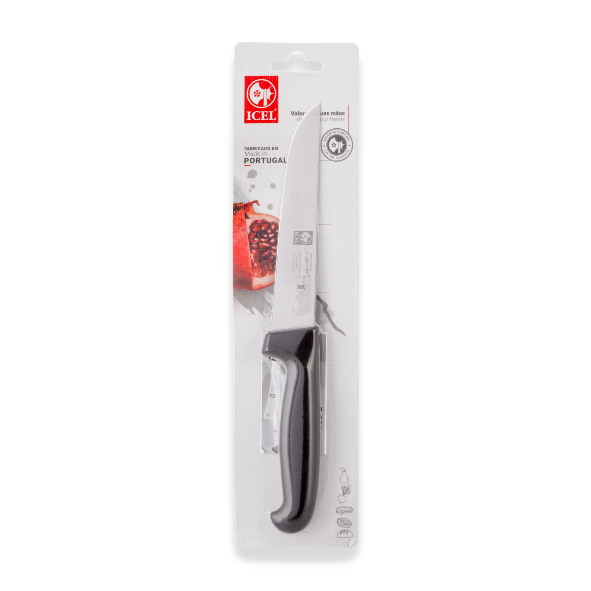 Faca Cozinha Icel Cabo Preto 15CM