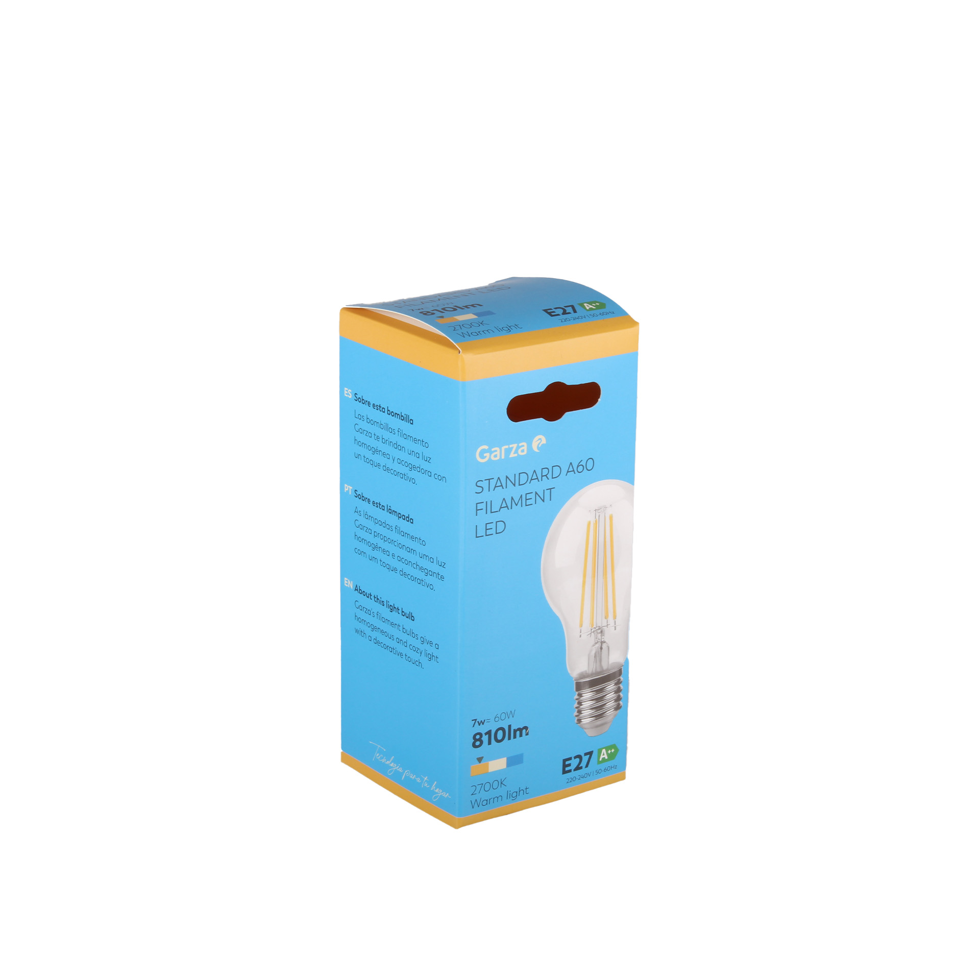 Lâmpada Led Filamento Standard E27 7W Luz Quente
