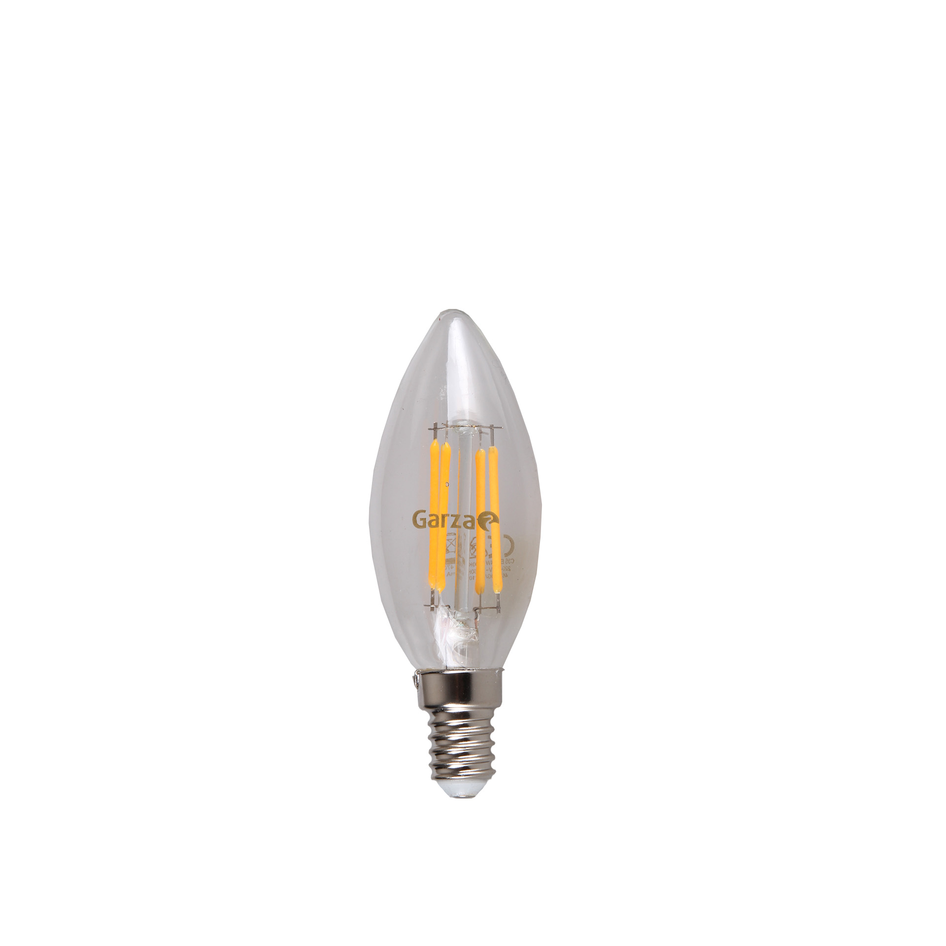 Lâmpada Led Filamento Vela E14 4W Luz Quente