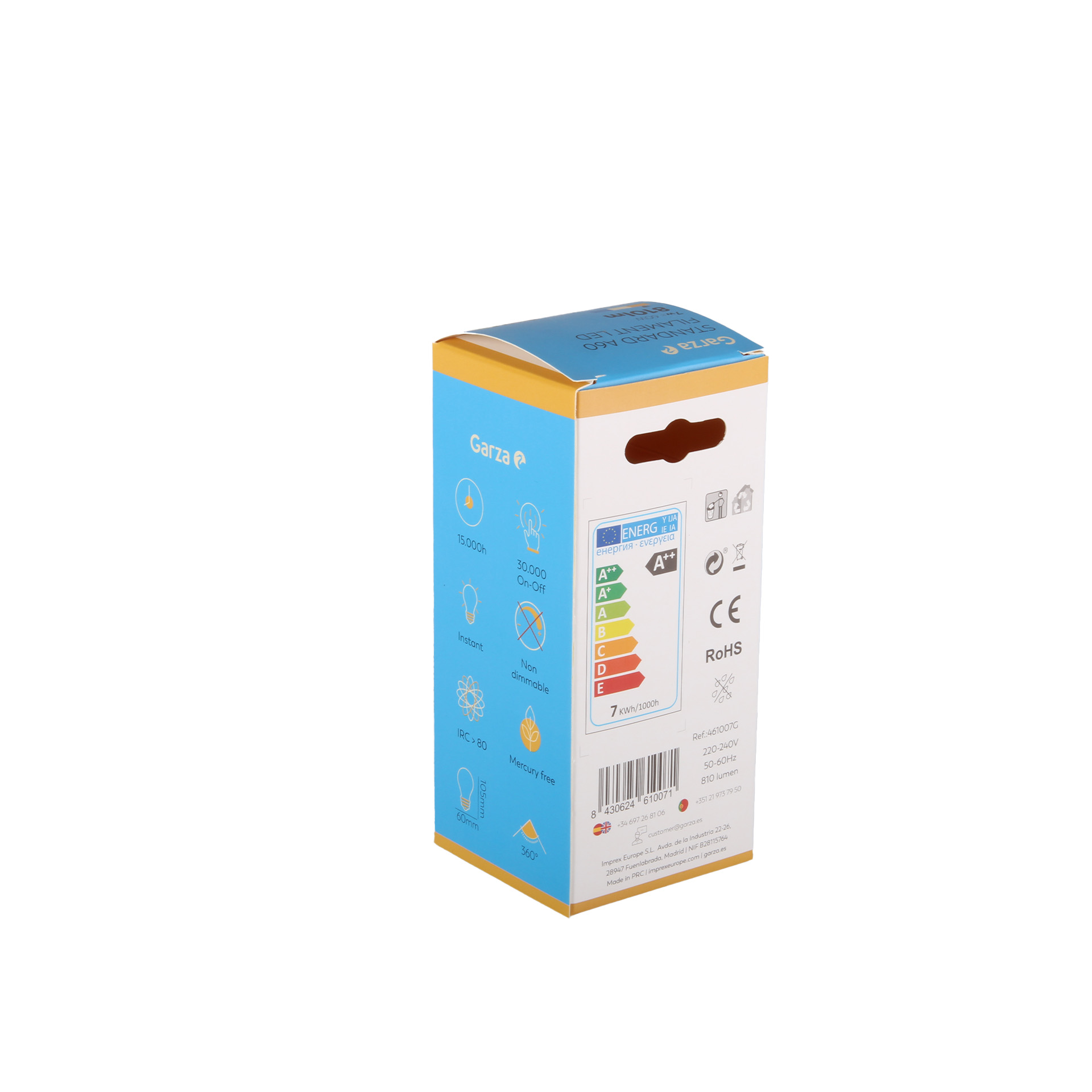 Lâmpada Led Filamento Standard E27 7W Luz Quente