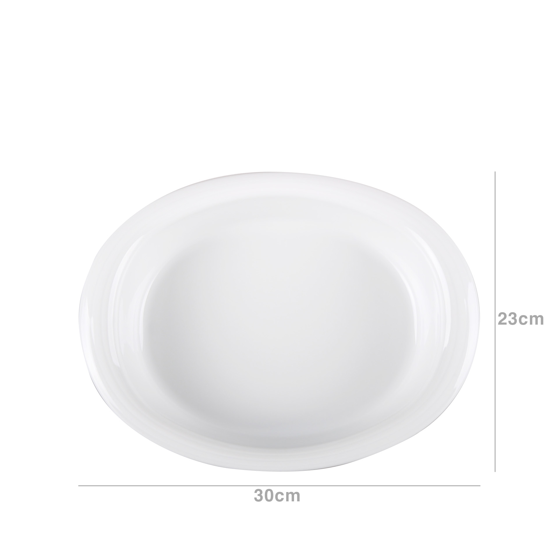 Tabuleiro Forno Duo Oval Branco 30X23cm