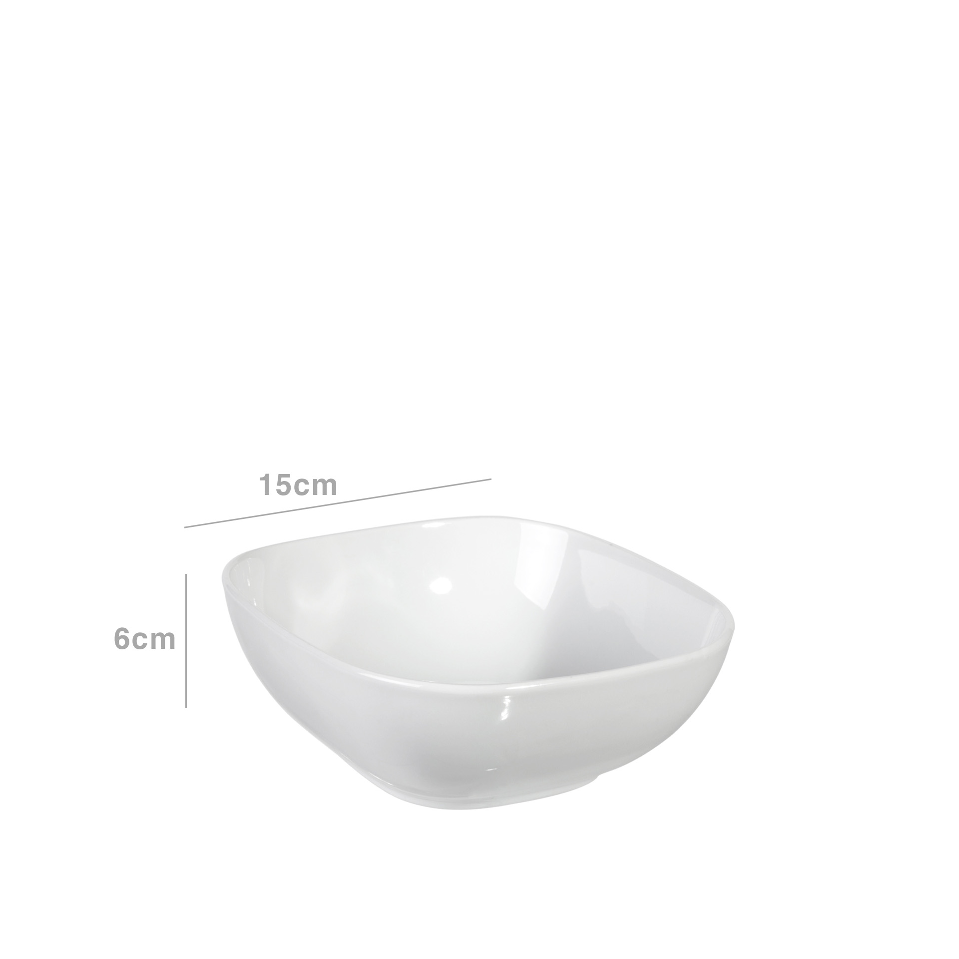 Taça Sopa Quadrada 67CL 15X15X6CM