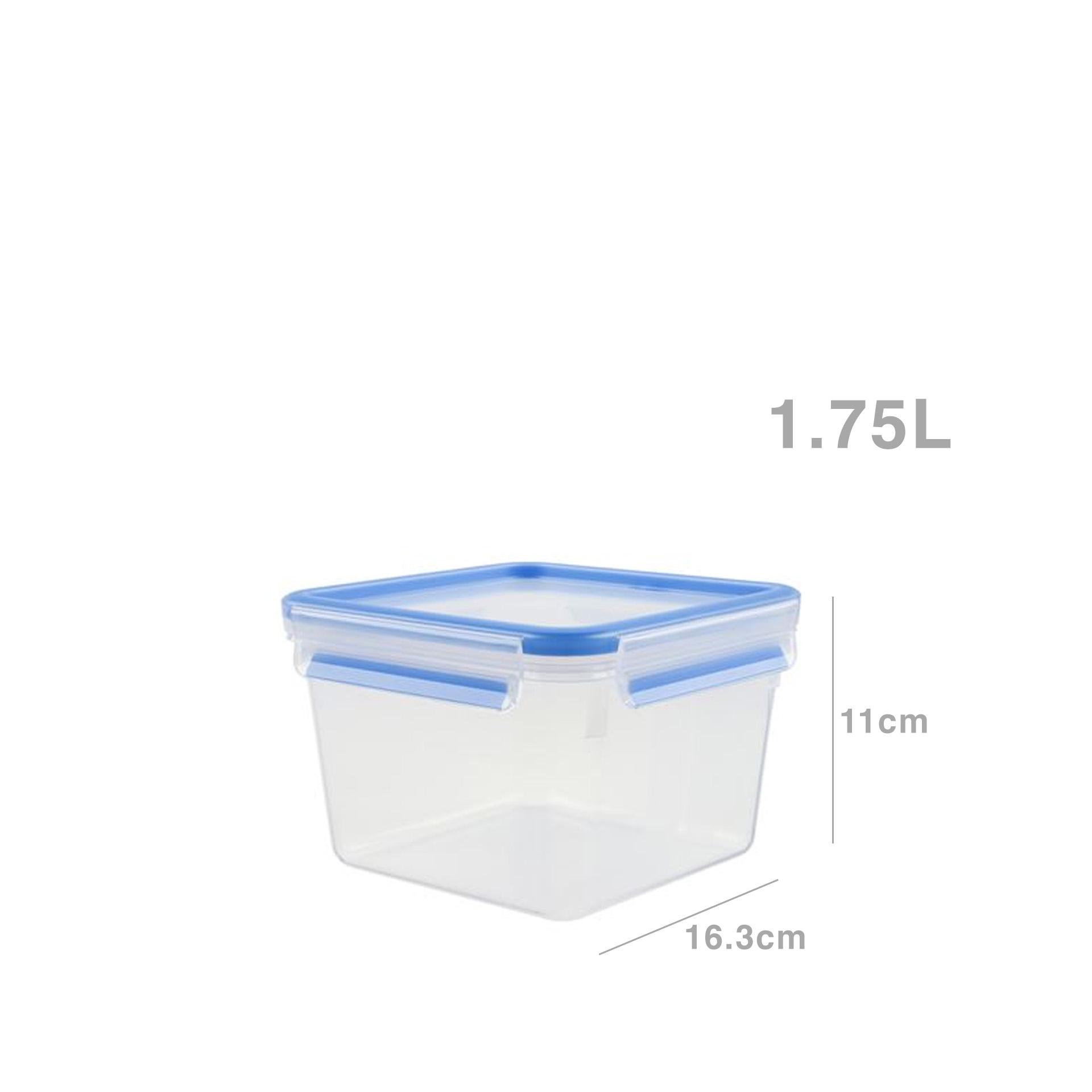 Caixa Hermética Tefal Masterseal Quadrada 1750ml 16.3X11cm