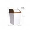 Balde Lixo Codil Beclassic com Tampa Basculante 32L 33.8X32.5X52cm