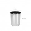 Cesto Papis Office Redondo Prateado 27X29.2cm