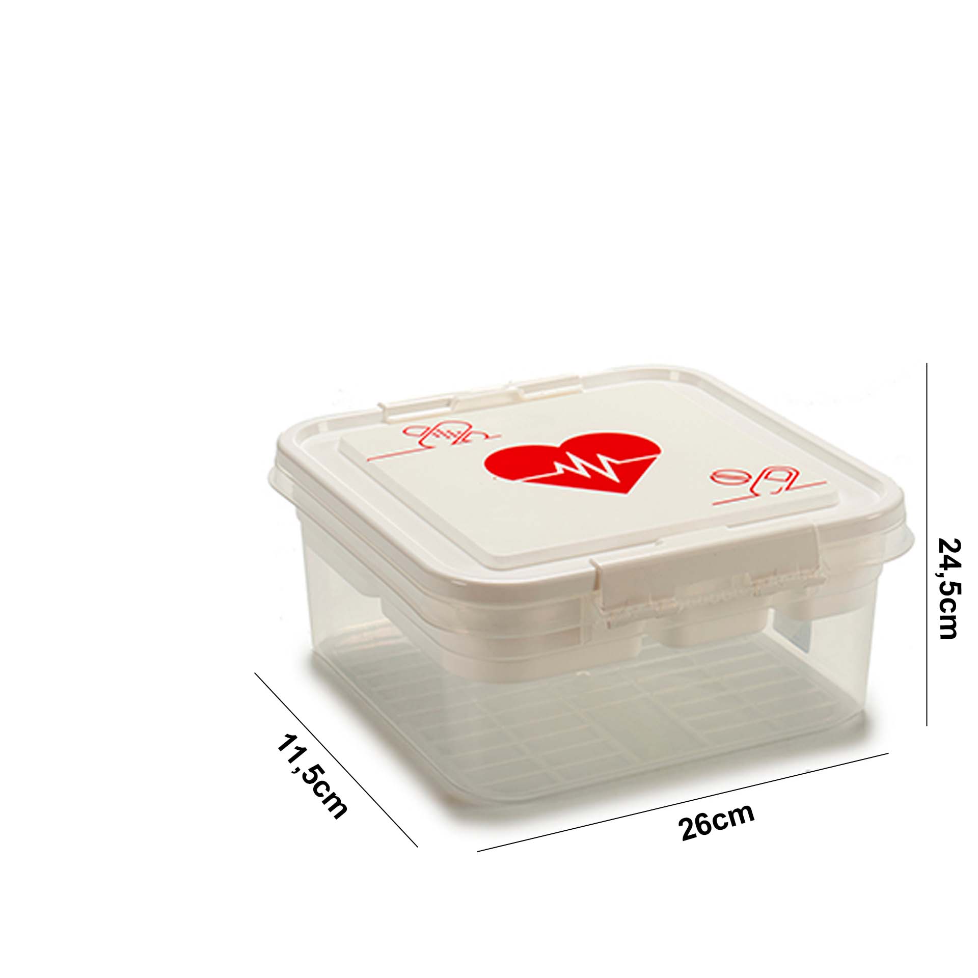 Caixa Sos Plástica com Fechos 24.5X26X11.5cm